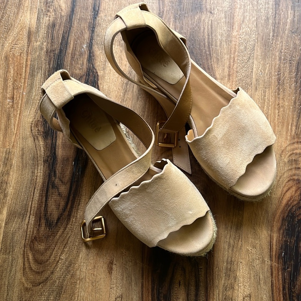 Chloe Lauren Scalloped Espadrilles